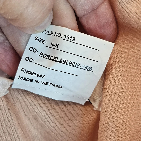 After Six Gown Womens Sz 10R Porcelain Pink Flowy Chiffon Formal Wedding *Read* - Picture 11 of 13